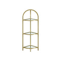 Vasagle Freestanding Corner Shelf, Gold
