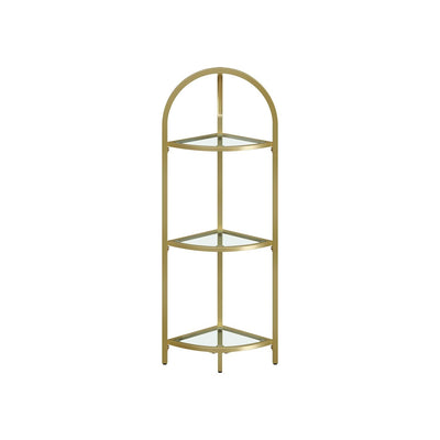 Vasagle Freestanding Corner Shelf, Gold