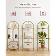 Vasagle Freestanding Corner Shelf, Gold