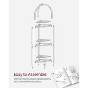 Vasagle Freestanding Corner Shelf, Gold