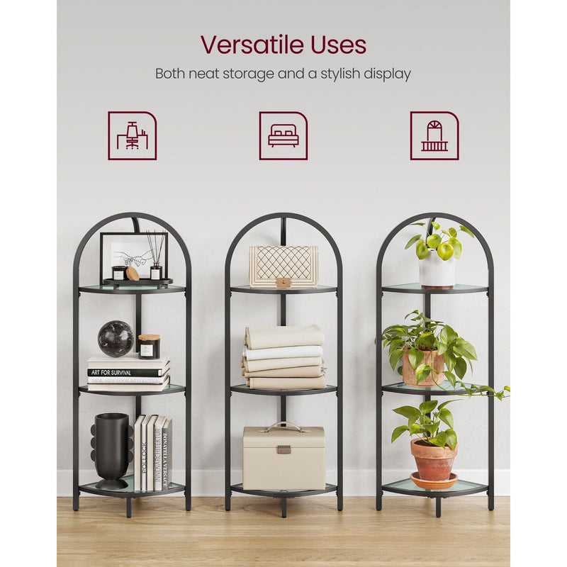 Vasagle Freestanding Corner Shelf, Black