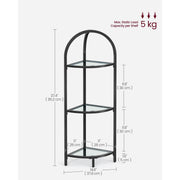 Vasagle Freestanding Corner Shelf, Black
