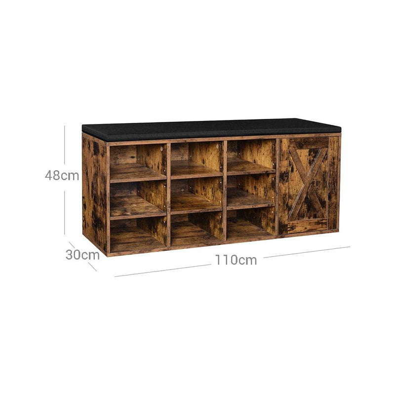 Vasagle Entryway Bench with Shoe Rack Seat and Storage
