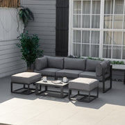 Stylish Garden Daybed Sofa Set with Coffee Table Outsunny