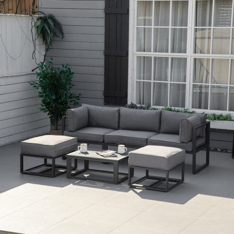 Stylish Garden Daybed Sofa Set with Coffee Table Outsunny