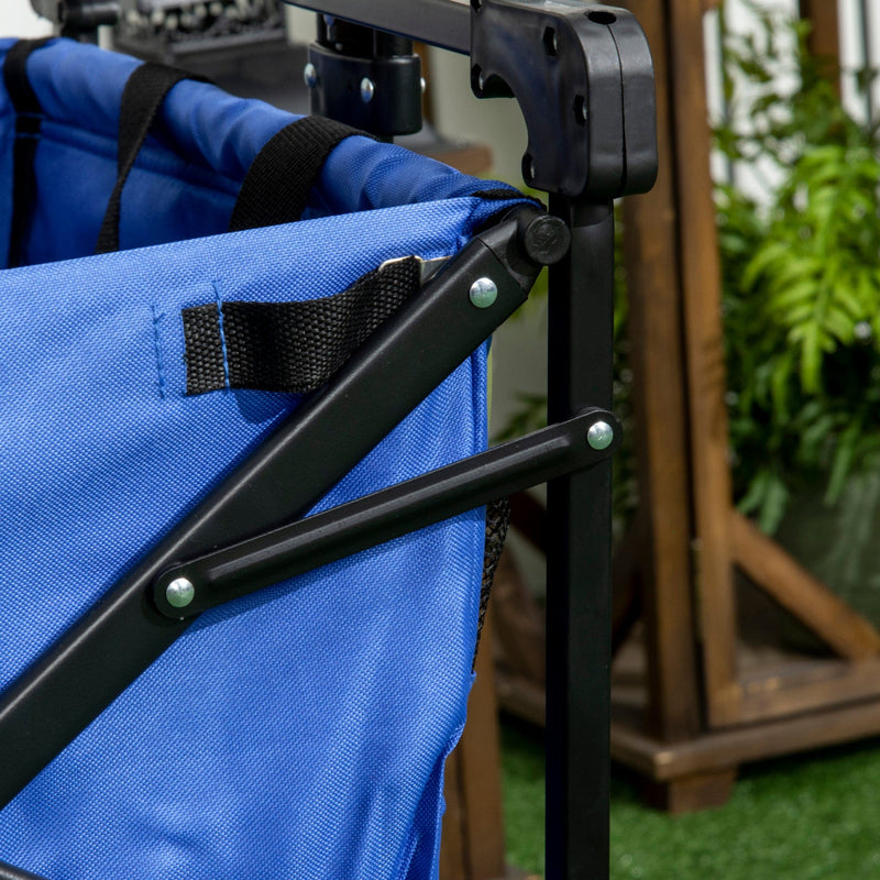 Folding Trolley Cart w/ Canopy, Blue