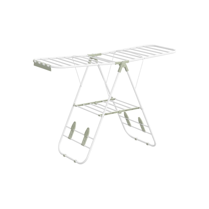 Winged Clothes Airer, White, Green