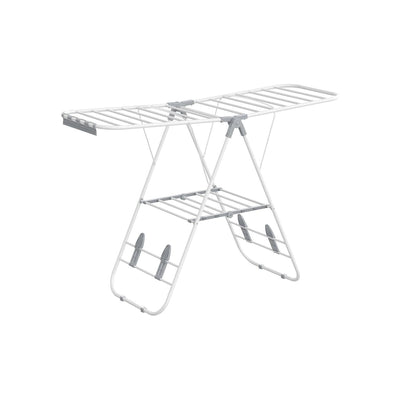 Songmics Folding Winged Clothes Airer, White/Grey Songmics