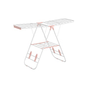 Songmics Foldable Clothes Drying Rack, White & Pink Songmics