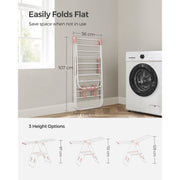 Songmics Foldable Clothes Drying Rack, White & Pink Songmics