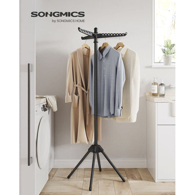 Songmics Space Saving Clothes Airer, Black Songmics