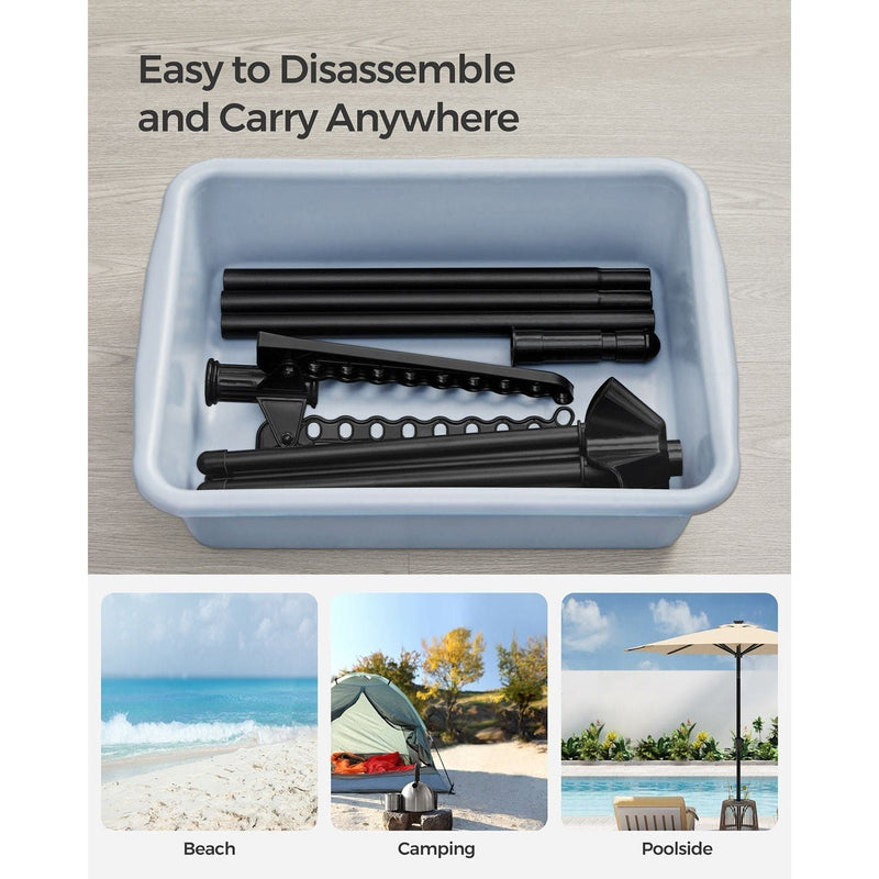 Songmics Space Saving Clothes Airer, Black