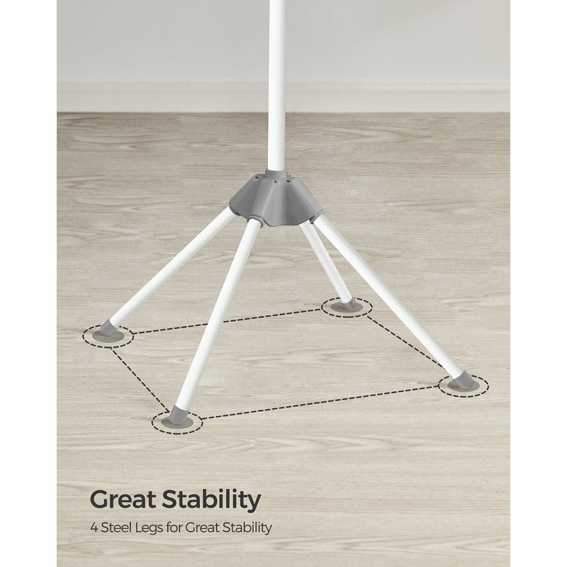 Songmics Space Saving Clothes Airer, White/Grey