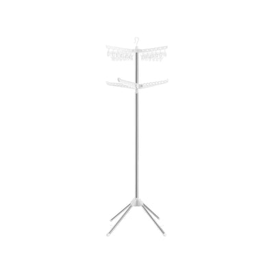 Songmics Space Saving Clothes Airer, White/Silver Songmics
