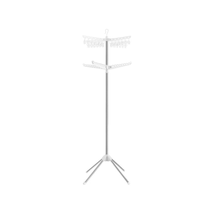 Space Saving Clothes Airer, White/Silver