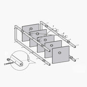 Narrow Industrial Bookcase by Vasagle - black steel frame with rustic brown wooden shelves - perfect for small spaces, living room, home office