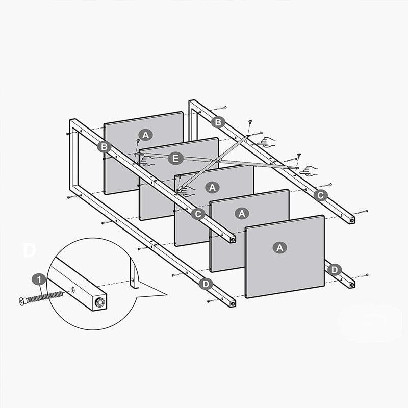 Narrow Industrial Bookcase by Vasagle - black steel frame with rustic brown wooden shelves - perfect for small spaces, living room, home office