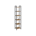 Vasagle 6 Tier Tall Narrow Bookshelf, Rustic Brown & Black