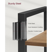 Vasagle 6 Tier Tall Narrow Bookshelf, Rustic Brown & Black