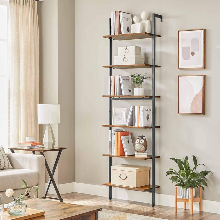 Vasagle Ladder Book Shelf Industrial, Wall Mounted