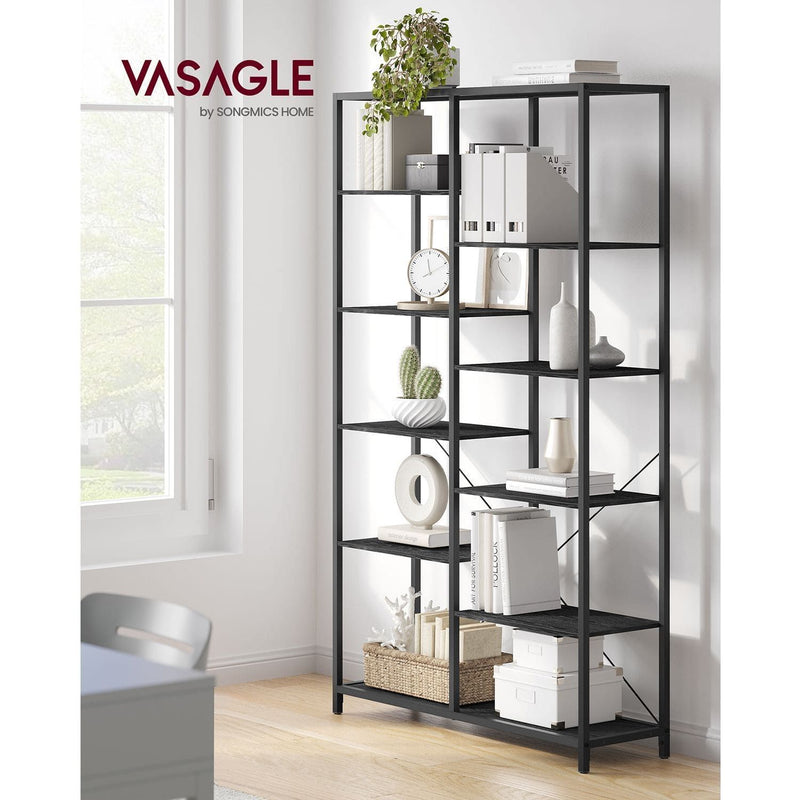 Large Bookcase Black by Vasagle
