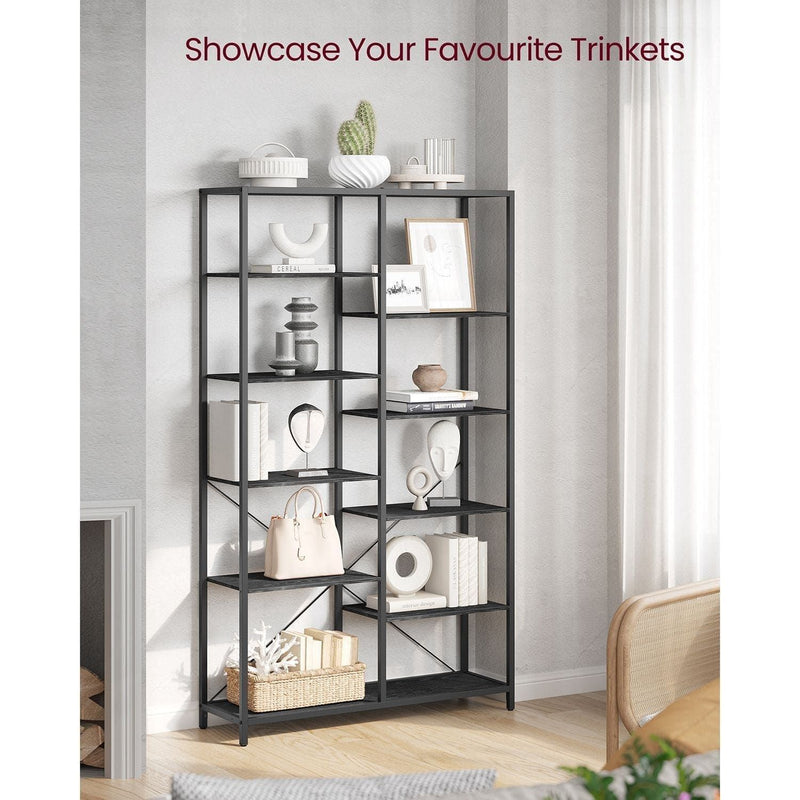 Large Bookcase Black by Vasagle