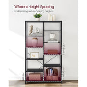 Large Bookcase Black by Vasagle
