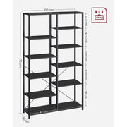 Large Bookcase Black by Vasagle