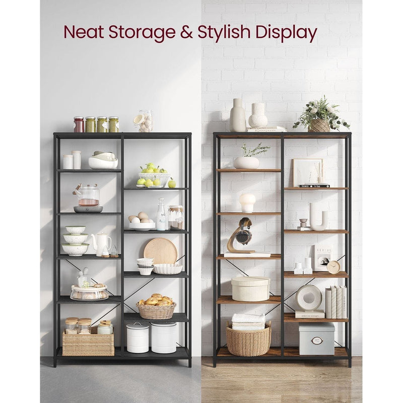 Large Bookcase Black by Vasagle