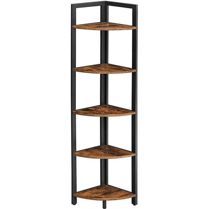 Vasagle Industrial Brown 5-tier Free Standing Corner Shelf