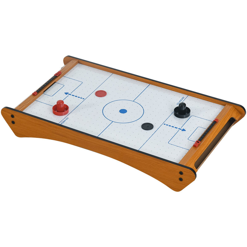HOMCOM Mini Air Hockey Tabletop Game w/ 2 Pucks Pushers Fan Play Board Scoreboard Markings Portable Family Game Children Adults 8 Years+ Homcom