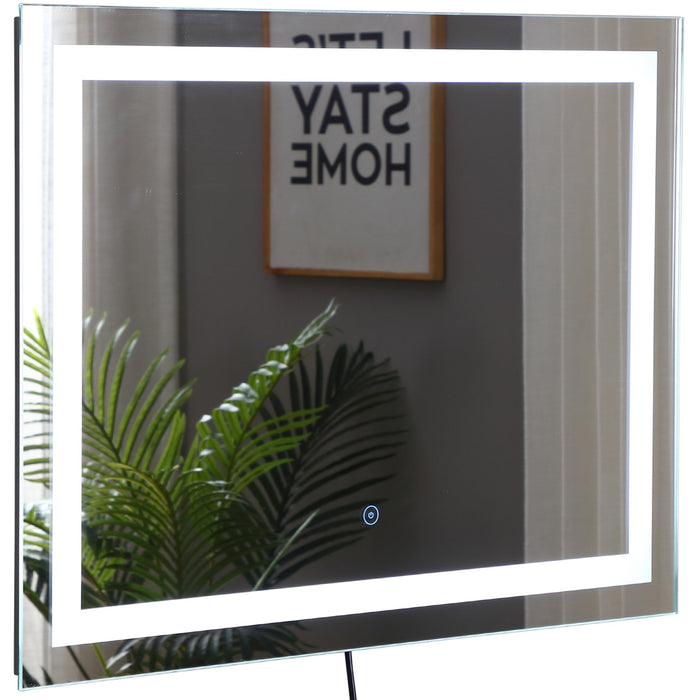 LED Wall Mounted Bathroom Mirror With Touch Switch (80x60cm)