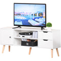 TV Stand for 42'' TVs With Drawers, White Homcom