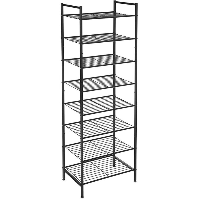 8 Tier Slim Shoe Rack, Black