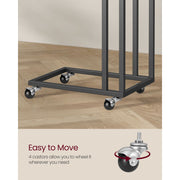 Vasagle Side Table With Wheels Black