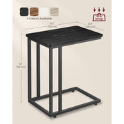 Vasagle Side Table With Wheels Black