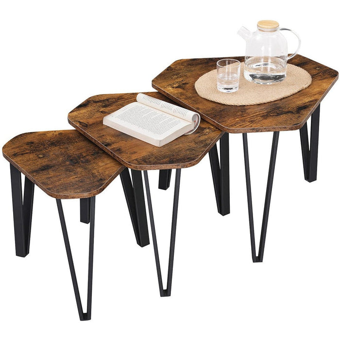 Industrial Style Nest of Tables (Set of 3)