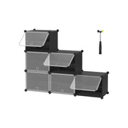 Black Interlocking Shoe Storage Boxes by Songmics Songmics