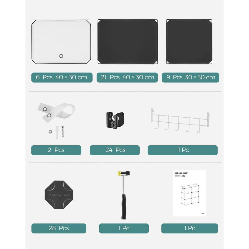 Black Interlocking Shoe Storage Boxes by Songmics Songmics