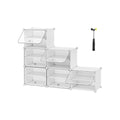 White Interlocking Shoe Storage Boxes Songmics