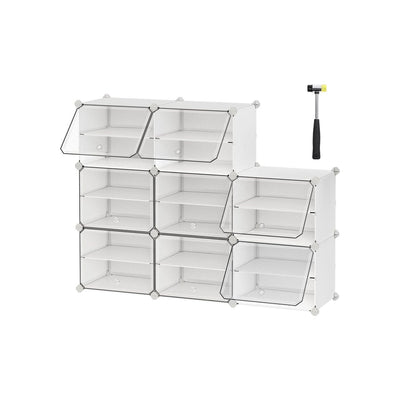 8 Slot White Modular Storage Boxes by Songmics Songmics