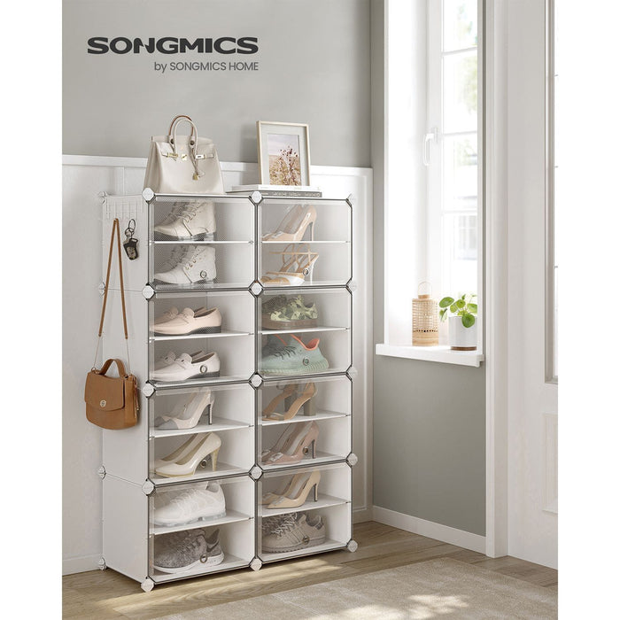 8 Slot White Modular Storage Boxes