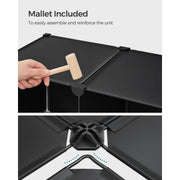 Songmics 6 Cube Storage Unit with Boxes, Black Songmics
