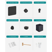 Songmics 6 Cube Storage Unit with Boxes, Black Songmics