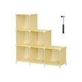 Songmics 6 Cube Storage Unit, Goose Yellow Songmics
