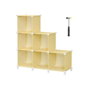 Songmics 6 Cube Storage Unit, Goose Yellow Songmics