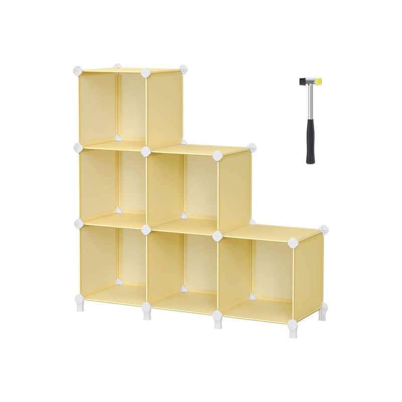 Songmics 6 Cube Storage Unit, Goose Yellow Songmics