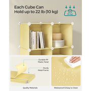 Songmics 6 Cube Storage Unit, Goose Yellow Songmics