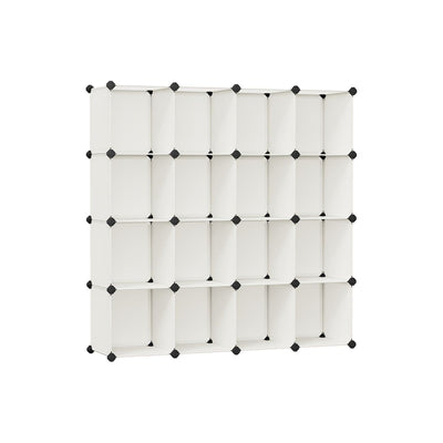 Songmics Plastic Storage Cubes, Cream/White (Set of 16) Songmics