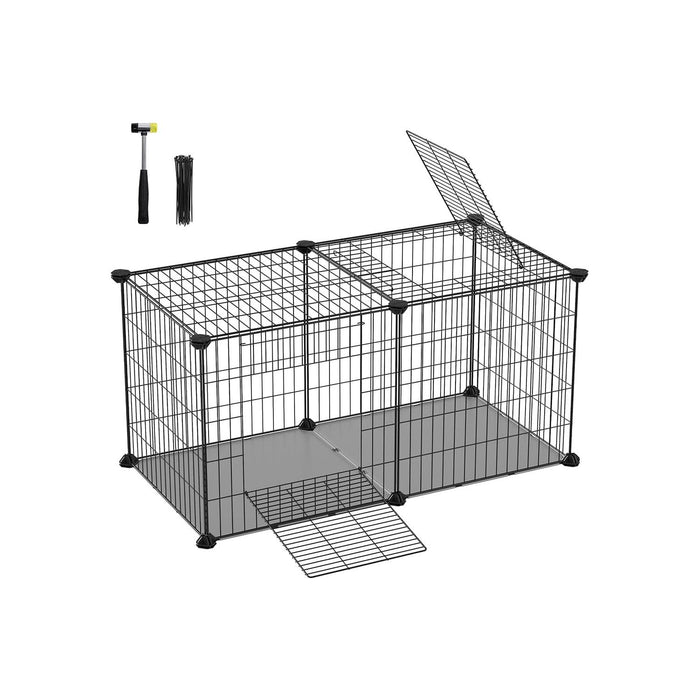 Small Animal Cage, 82 x 41 x 41cm, Black